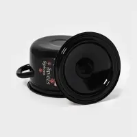 Кастрюля эмалированная &laquo;Карри&raquo;, 2 л, d=17 см, с крышкой, чёрная