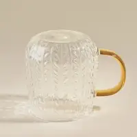 Кружка SL Home Wheat, 350 мл, 12&times;9&times;7.8 см, жёлтая ручка, стекло, прозрачная