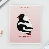 Тетрадь в клетку, 48 л., А5, на скрепке, блок №2 «Нежность» МИКС