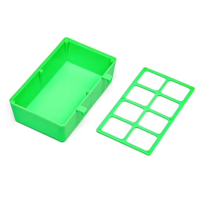 Кормушка для кормления, 16.9&times;8.9&times;4.4 см, с защитой на 8 ячеек, пластик, зелёная