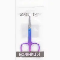 Ножницы маникюрные, прямые, узкие, 8.8 см, цвет хамелеон