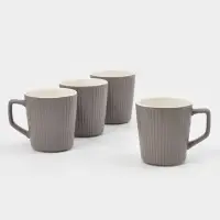 Набор кружек 4 шт "Loft" размер 12х9х10 см  цвет серый