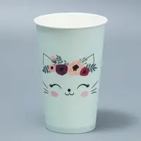 Стакан для цветов влагостойкий &laquo;Котик&raquo;, 400 мл