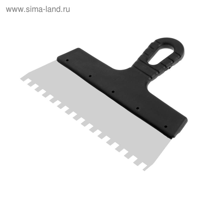 Шпатель зубчатый ЛОМ, 250 мм, зуб 8 мм, нержавеющая сталь Шпатель зубчатый ЛОМ, 250 мм, зуб 8 мм, нержавеющая сталь