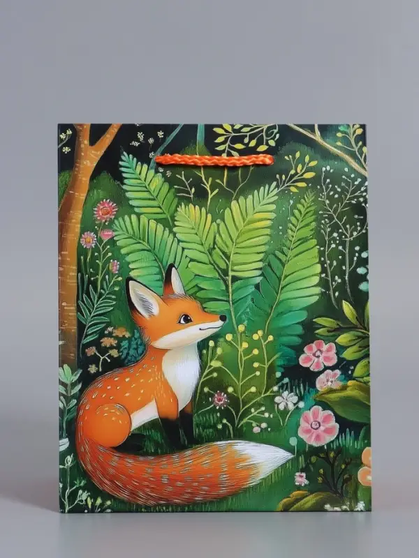 Пакет подарочный "Лесные жители" ламинированный 18 х 22,3 х 10 см