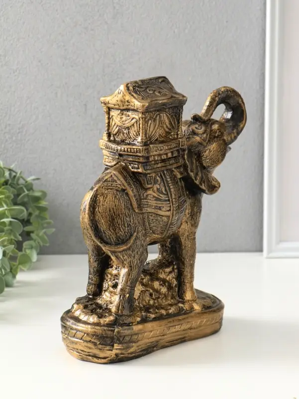 Копилка для денег &laquo;Слон Богатство&raquo;, гипс под бронзу, 30&times;21&times;15 см