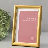 Фоторамка для фото 10х15 см "Oframe", пластик, золотой, (пластиковый экран)