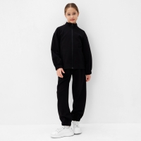 Брюки для девочки MINAKU: Casual Collection KIDS, цвет чёрный, рост 152 см