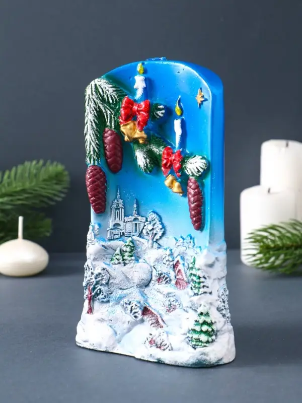 Свеча фигурная "Рождественские шишки" 6х9,5х16,5 см