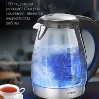 Чайник HYK-G2030 1,7л 2200Вт черный (стекло)