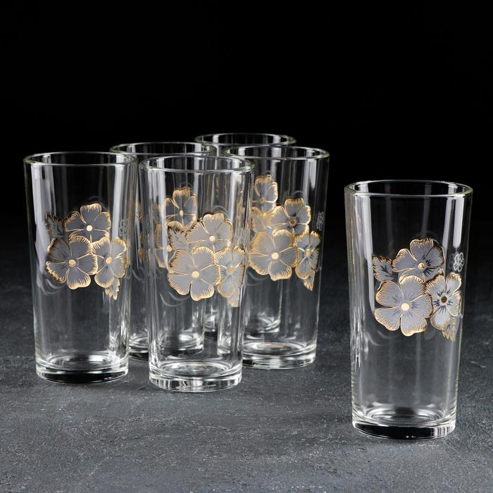 Набор высоких стаканов «Нежность», 230 мл, 6 шт Набор высоких стаканов «Нежность», 230 мл, 6 шт