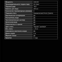 Утюг H-SI01623 2400Вт черный-розовый