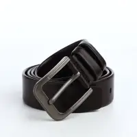 Ремень мужской, ширина 4 см, винт, пряжка металл, коричневый