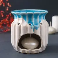 Аромалампа для эфирных масел &laquo;Греческая амфора&raquo;, керамика, синий, 9&times;9&times;9.5 см