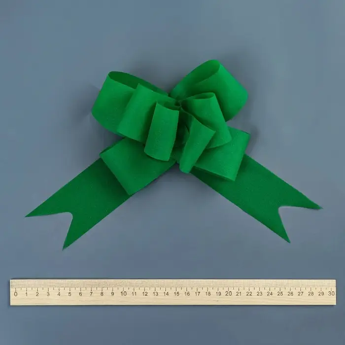 Бант - бабочка №5, блестящий зелёный, матовый Бант - бабочка №5, блестящий зелёный, матовый