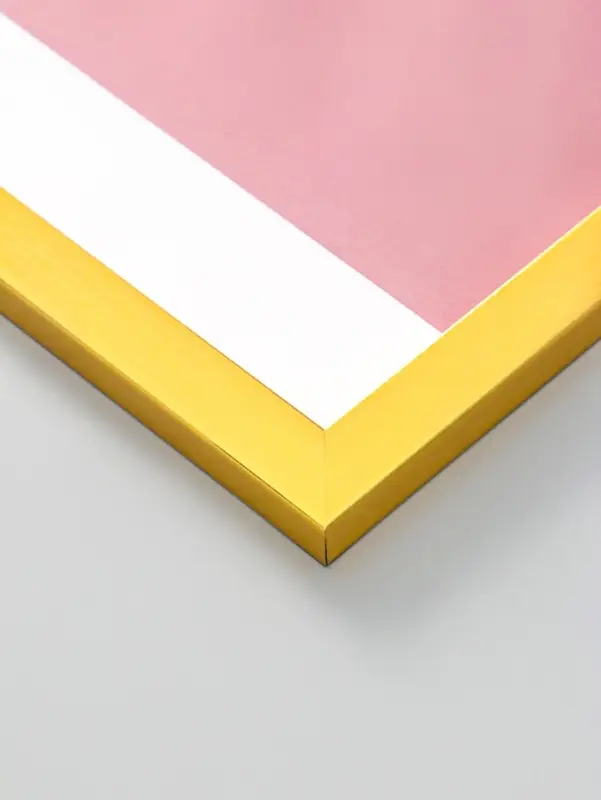 Фоторамка для фото 30х40 см "Oframe", пластик, золото, (пластик экран)