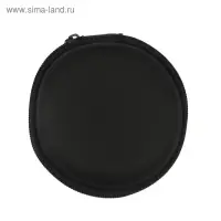 Футляр для наушников Luazon, круглый 8&times;8&times;3 см, кожзам