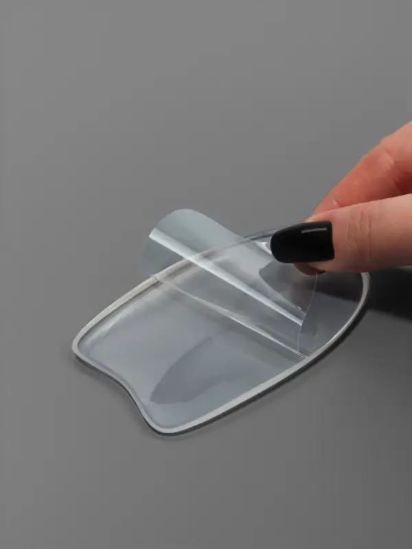 Подпяточники для обуви, на клеевой основе, силиконовые, 9.5&times;5.5 см, пара, прозрачные