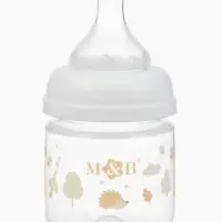 Бутылочка для кормления M&B, ШГ &Oslash;50 мм, +0мес., 120 мл., набор 2 шт. в кор.