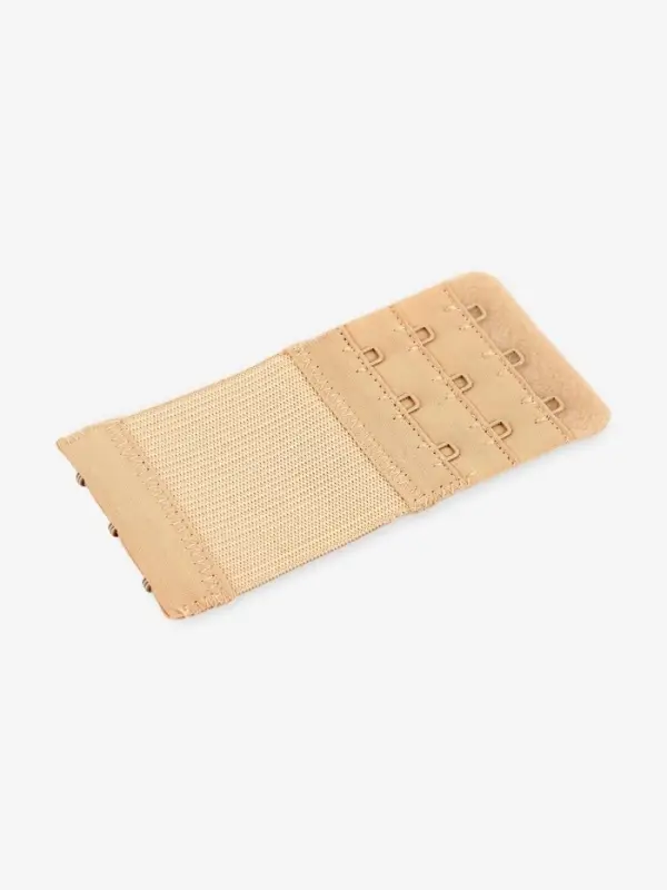 Застёжка для бюстгальтера, удлинитель, 3 ряда 3 крючка, 5&times;10.5 см, 3 шт., бежевая