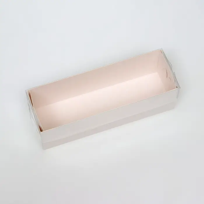 Коробка для макарун, с ложементом, белая 16.5×5.5×5.5 см