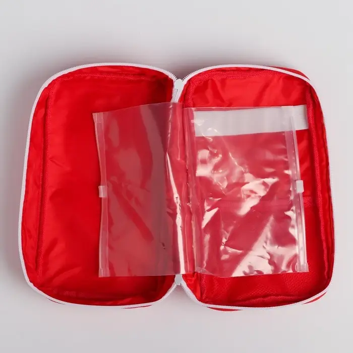 Аптечка дорожная First Aid, красная, 24&times;12&times;6 см