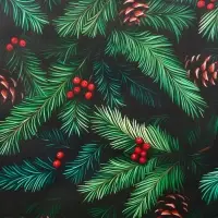 Пакет подарочный новогодний ламинированный, «Шишки» , 33×10×42.5 см