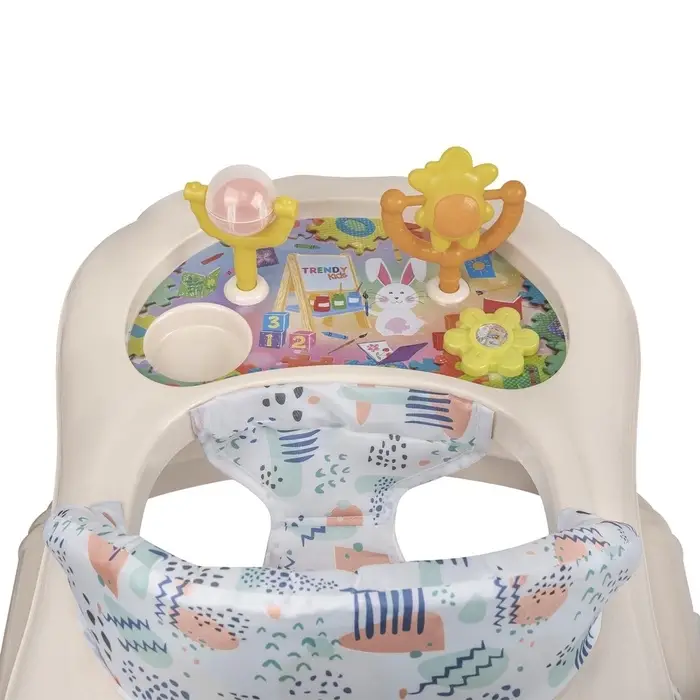 Ходунки «Верный друг», 7 колес, муз. игрушки, бежевый