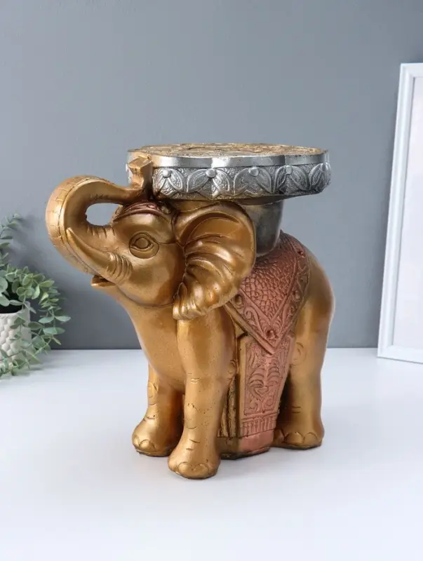 Фигура-подставка "Слон" бронза, 35х40х25 см