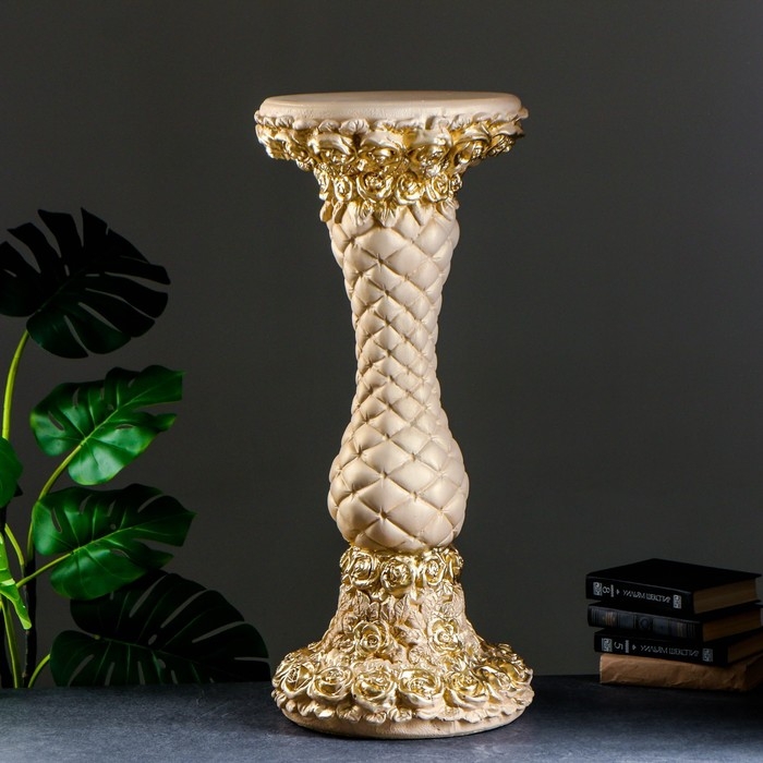 Колонна Колонна "Розы" слоновая кость, 85х40х40см