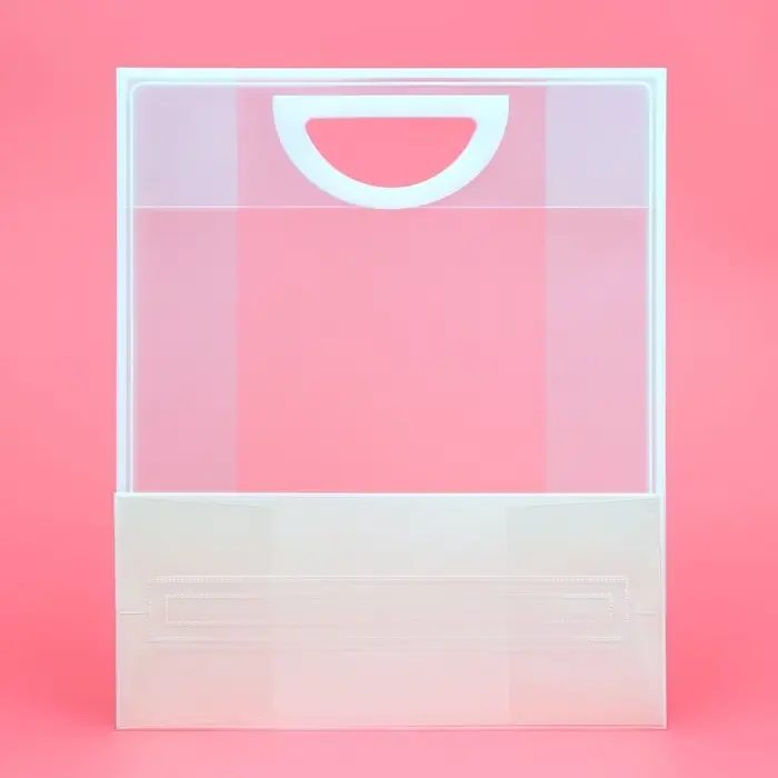 Пакет ПП с вырубной ручкой, прозрачный, 36&times;30&times;13 см, белый