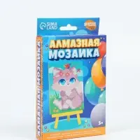 Алмазная мозаика с частичным заполнением на подставке для детей &laquo;Милый котик&raquo;, 10&times;15 см