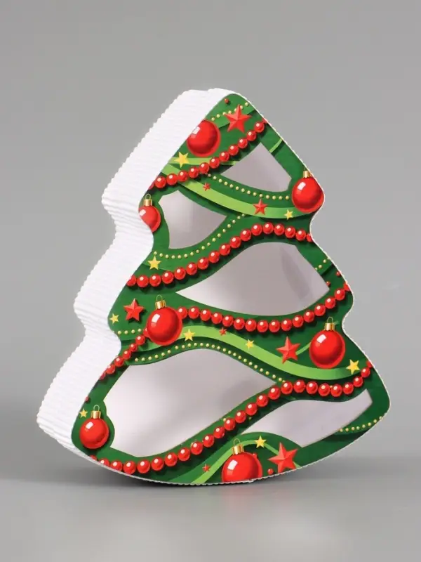 Коробка подарочная &laquo;Ёлочка&raquo;, 21.5&times;19.5&times;5 см