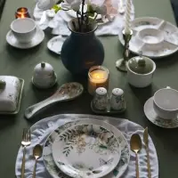 Менажница Доляна &laquo;Цветы&raquo;, 5 ячеек, d=25.5 см, доломит, белая