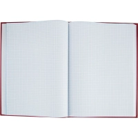 Книга учета Герб А4 96л в клетку блок офсет.бумвинил бордовый