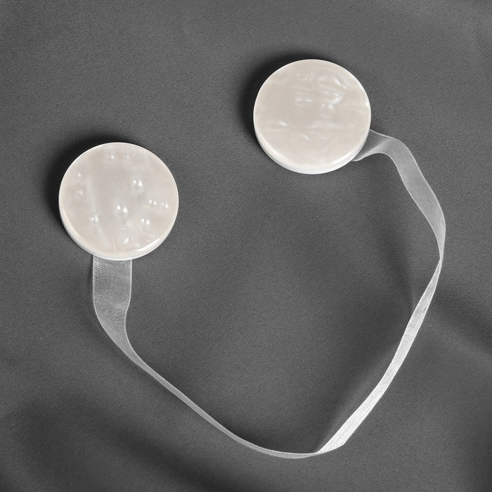 Подхват для штор «Жемчужина», d = 4 см, цвет белый Подхват для штор «Жемчужина», d = 4 см, цвет белый