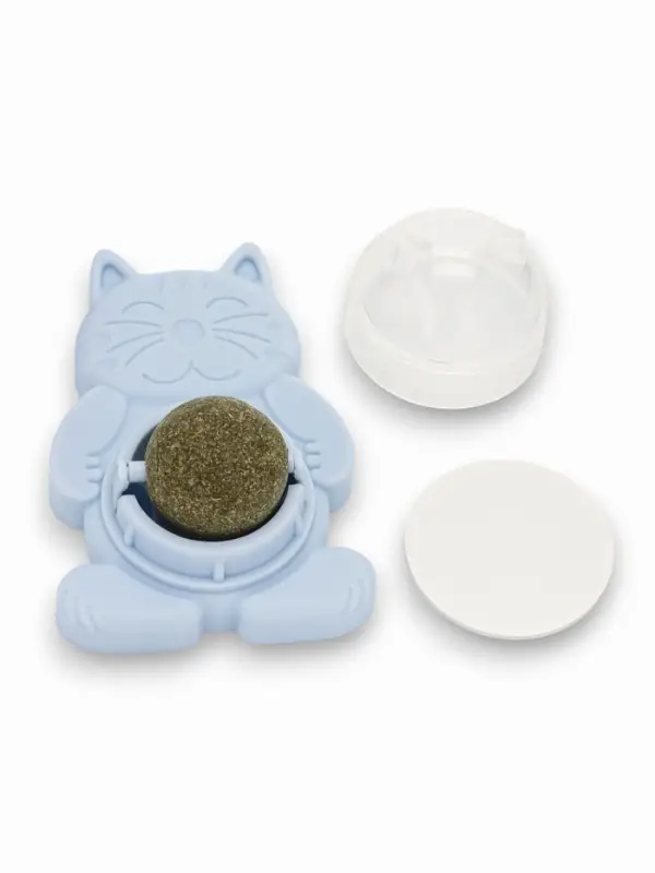 Игрушка для кошек из кошачьей мяты  Игрушка для кошек из кошачьей мяты "Большой Кот" на основании, 4,5х6х6 см, синий