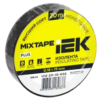 Изолента 0,18х19мм черная 20м IEK MIXTAPE PLUS