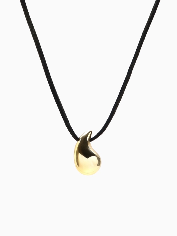 Чокер «Капля» на шнурке, цвет золото