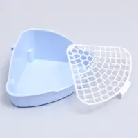 Туалет для кроликов и хорьков &laquo;Пижон&raquo;, 24&times;18&times;11 см, угловой, пластик, синий