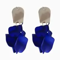 Серьги ассорти &laquo;Ветер&raquo;, неровность, цвет сине-золотой