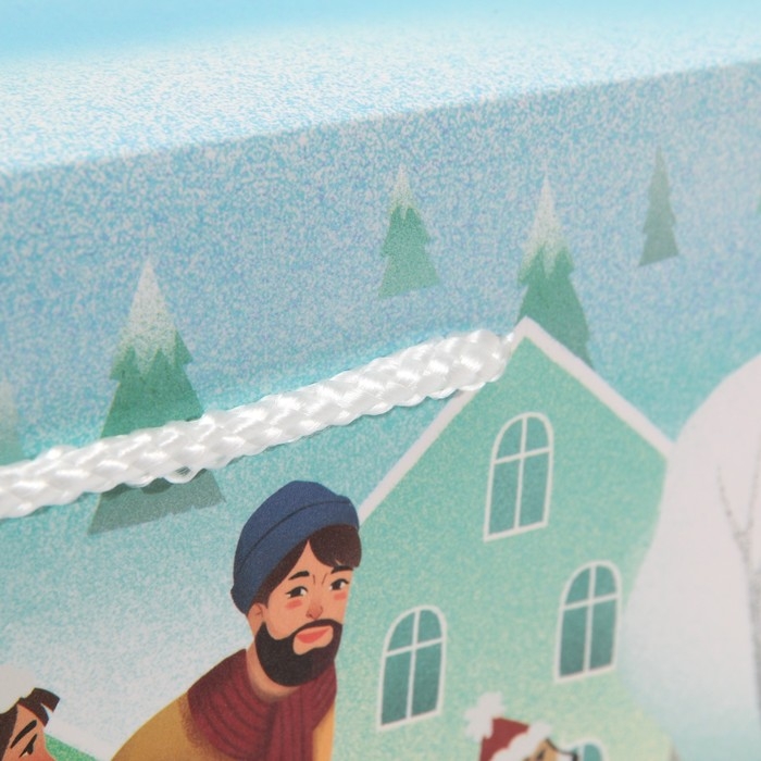 Пакет-коробка «Новый год вместе», 28 х 20 х 13 см, Новый год Пакет-коробка «Новый год вместе», 28 х 20 х 13 см, Новый год