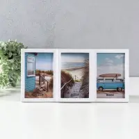 Фоторамка - коллаж на 3 фото 10&times;15 см &laquo;Трио&raquo;, пластик, 16.5&times;33.5 см
