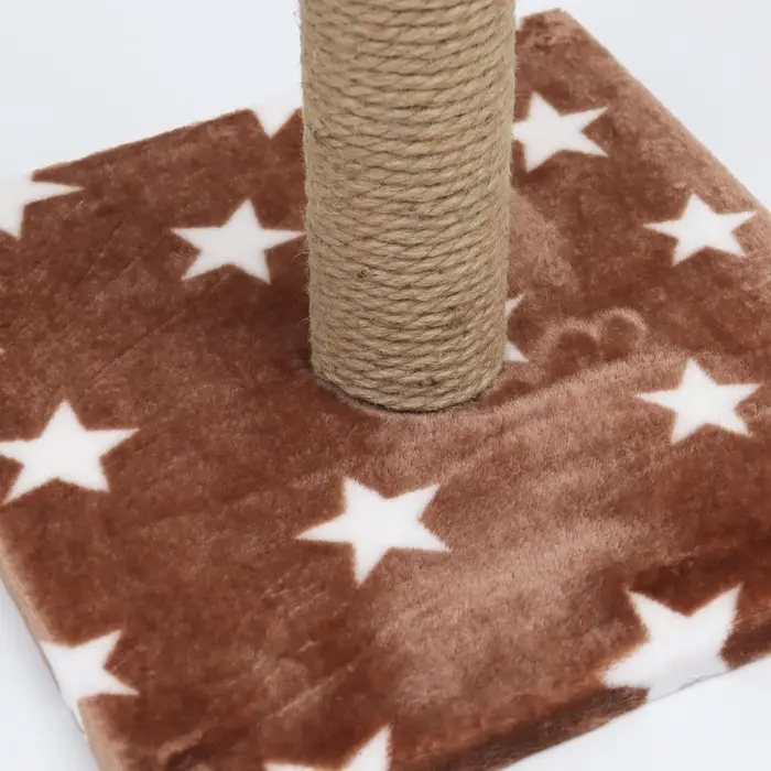 Когтеточка &laquo;Столбик&raquo;, 54&times;30&times;30 см, на подставке, джут, цвет МИКС