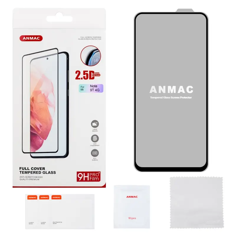 Защитное стекло Xiaomi Note 9T 4G Full Cover ANMAC Арт.1137361 Защитное стекло Xiaomi Note 9T 4G Full Cover ANMAC Арт.1137361