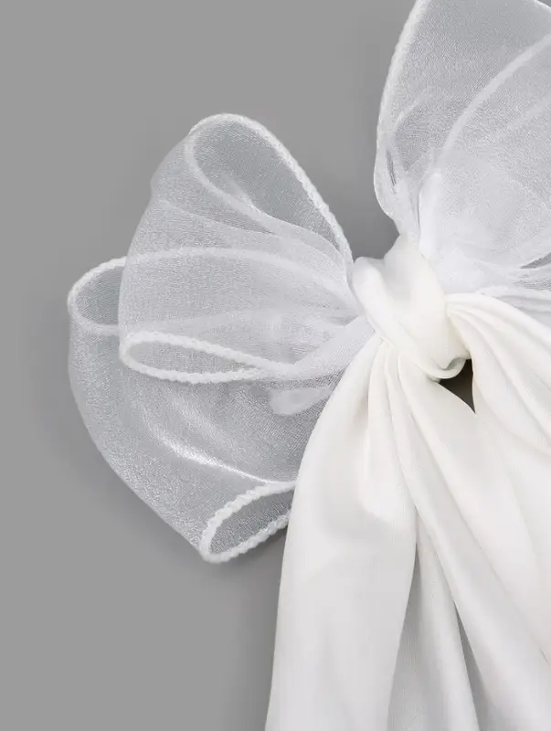 Бант для волос на заколке с лентами, белый, Принцессы Дисней