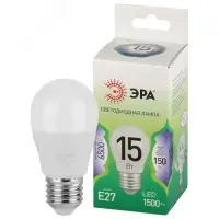 Лампа светодиодная LED 15 Вт 1500Лм 6500К шар холодный E27 220-240В LED P45-15W-865-E27 Green Line