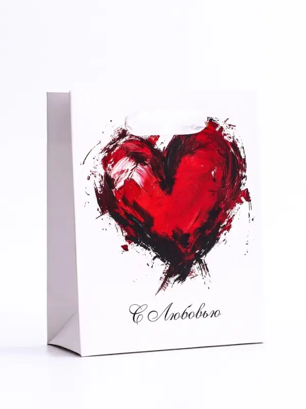 Пакет подарочный вертикальный «Сердце», S 12×15×5.5 см Пакет подарочный вертикальный «Сердце», S 12×15×5.5 см