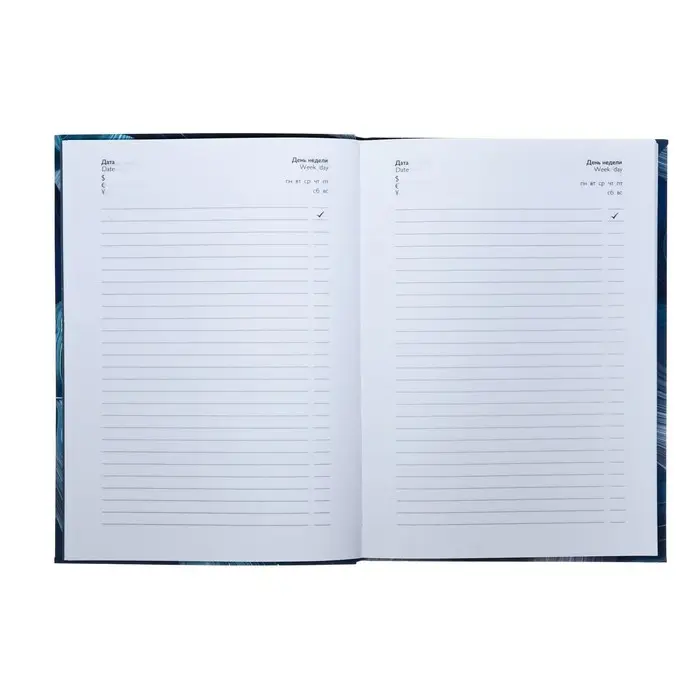 Ежедневник недатированный А5, 80 листов Ежедневник недатированный А5, 80 листов "СИНИЕ ПОЛОТНА", интегральный переплёт, обложка мелованный картон, ламинация софт-тач вельвет, тиснение цветной фольгой, блок 65г/м2