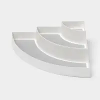 Подставка для специй и соусов 3 яруса Griten, угловая, 30&times;30&times;8.7 см, белая